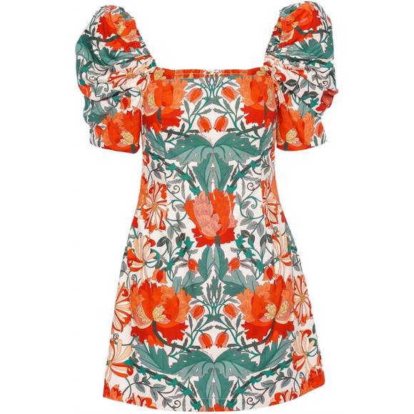 NEW CARA CARA kelly floral puff-sleeve minidress in multi - Picture 7 of 7